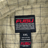 Fubu Checked Short Sleeve Shirt - 2XL Beige Cotton