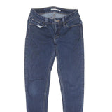 LEVI'S Womens Blue Regular Skinny Denim Medium Wash Jeans W26 L27 Stylish Zip