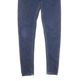 LEVI'S Womens Blue Regular Skinny Denim Medium Wash Jeans W26 L27 Stylish Zip