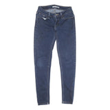 LEVI'S Womens Blue Regular Skinny Denim Medium Wash Jeans W26 L27 Stylish Zip