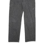 LEVI'S 501 Mens Jeans Black Regular Straight Denim Medium W32 L31 Button Closure