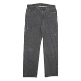 LEVI'S 501 Mens Jeans Black Regular Straight Denim Medium W32 L31 Button Closure