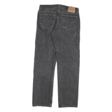 LEVI'S 501 Mens Jeans Black Regular Straight Denim Medium W32 L31 Button Closure