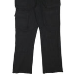 Mens Regular Fit Black Cotton Blend Trousers W28 L30 Cargo Style Pocketed