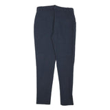 UTERQUE Mens Cotton Blend Navy Blue Regular Fit Straight Trousers W30 L28 Zip