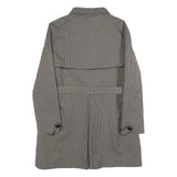 SANDRO Womens Grey Check Jacket S Polyester Blend Button Closure Stylish