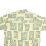 NATURAL ISSUE Mens Green & Cream Rayon Shirt XL Botanical Pattern Casual Summer
