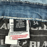 Black Bull Contrast Stitch Jeans - 33W 30L Light Wash Cotton