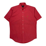 Ralph Lauren Short Sleeve Shirt - Medium Red Cotton