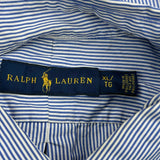 Ralph Lauren Striped Shirt - XL Blue Cotton