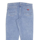 DICKIES Mens Regular Blue Denim Jeans W40 L28 Classic Cotton Blend Zip