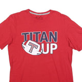 RUSSELL ATHLETIC Mens Red Titan Up Graphic T-Shirt M Short Sleeve Crew Neck