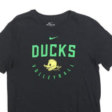 NIKE Mens Black Ducks Volleyball Graphic T-Shirt M Short Sleeve Crew Neck