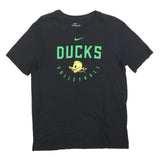 NIKE Mens Black Ducks Volleyball Graphic T-Shirt M Short Sleeve Crew Neck
