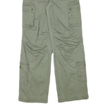 WILD FABLE Womens Cotton Blend Beige Relaxed Wide-Leg Cargo Trousers W26 L30