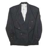 NEW FACES Womens Black Button Cotton Classic Jacket M Plain Button Closure