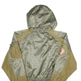 KAELIN Womens Olive Green & Khaki Hooded Polyamide Blend Jacket UK 12 Zip