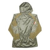 KAELIN Womens Olive Green & Khaki Hooded Polyamide Blend Jacket UK 12 Zip