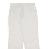 ANGELS Womens Cotton Blend Relaxed White Trousers W32 L32 Casual Comfort