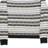 TOMMY HILFIGER Womens Black Beige Patterned Round Neck Basic Knit Jumper M