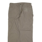 CARHARTT Mens Cotton Blend Beige Relaxed Straight Trousers W38 L34 Workwear Zip