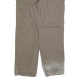 CARHARTT Mens Cotton Blend Beige Relaxed Straight Trousers W38 L34 Workwear Zip
