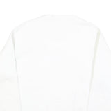 DUCK HEAD Womens White Sweatshirt L Cotton Blend Crew Neck Classic Logo