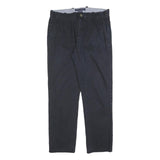 TOMMY HILFIGER Mens Cotton Blend Navy Blue Regular Fit Straight Trousers W30 L30