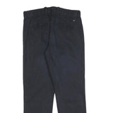 TOMMY HILFIGER Mens Cotton Blend Navy Blue Regular Fit Straight Trousers W30 L30