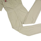 DICKIES Mens Beige Polyester Blend Classic Dungarees S W32 L32 Workwear Utility