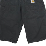 CARHARTT Mens Shorts Black XL W32 Casual Cotton Blend Relaxed Fit