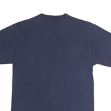 RUSSELL ATHLETIC Mens Blue Auburn Football Graphic T-Shirt S Short Sleeve Crew