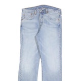 LEVI'S 501 Mens Jeans Blue Regular Straight Denim Light W32 L30 Classic Button