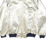 L.A AIR LINE Mens White & Navy Bud Light Sports Satin Zip Jacket XL
