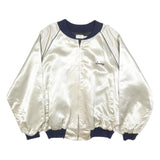 L.A AIR LINE Mens White & Navy Bud Light Sports Satin Zip Jacket XL