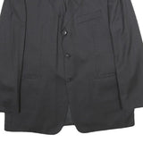 YVES SAINT LAURENT Mens Black Wool Classic XL Jacket Plain Button Closure
