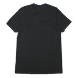 ADIDAS Mens Black Graphic T-Shirt S Short Sleeve Crew Neck Cotton Blend