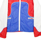 HCC Womens Red & Blue White Zip Jacket UK 10 Woven Colourblock Sporty Retro