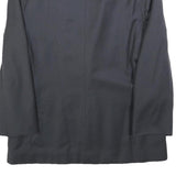 Womens Navy Plain Wool Tailored Jacket M Button Closure Classic Formal