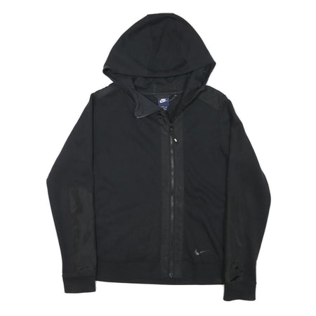 NIKE Mens Black Hoodie Full Zip M Cotton Blend Sportswear Casual