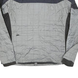 HARLEY DAVIDSON Mens Grey & Black Zip Jacket XL Polyester Blend Quilted