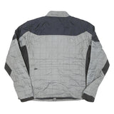 HARLEY DAVIDSON Mens Grey & Black Zip Jacket XL Polyester Blend Quilted