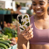 Seashell In a Pickle Samsung Galaxy S25 Case - Lifestyle photo showing phone case in use