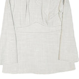 SIDWALL Womens White Wool Blend Fashion Jacket S Woven Button Closure Stylish