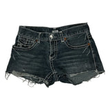 True Religion Denim Shorts - 33W UK 12 Dark Wash Denim