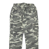 Mens Lined Cotton Blend Regular Fit Grey Camouflage Cargo Trousers W28 L28