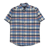 Tommy Hilfiger Checked Short Sleeve Shirt - Medium Red Cotton
