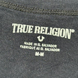 World Tour True Religion Graphic T-Shirt - Medium Black Cotton