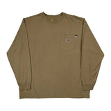 Carhartt Long Sleeve T-Shirt - XL Khaki Cotton