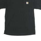 CARHARTT Mens Black Pocket T-Shirt S Short Sleeve Crew Neck Workwear